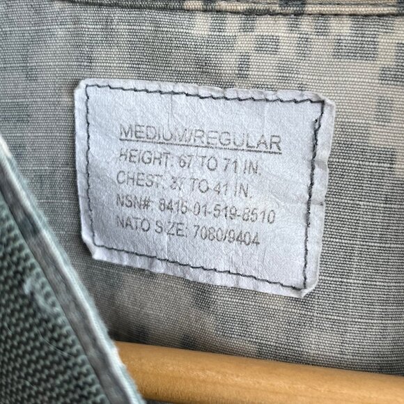 US Army ACU Digital Camo Uniform Military Combat Coat Size Medium Reg Jacket Zip - Picture 6 of 7